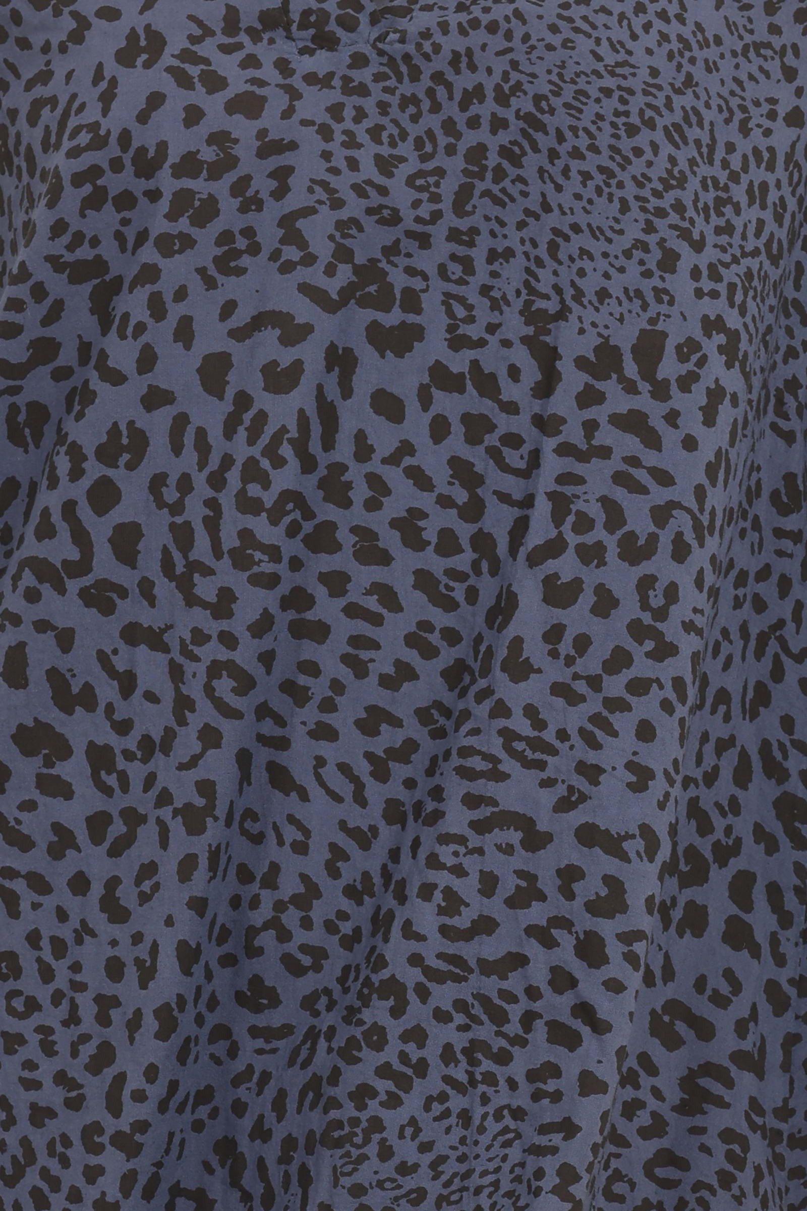 Tunika i blåt leopard print style 1552