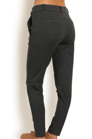 Klassiske bukser i mørkegrå med god stræk style 7662