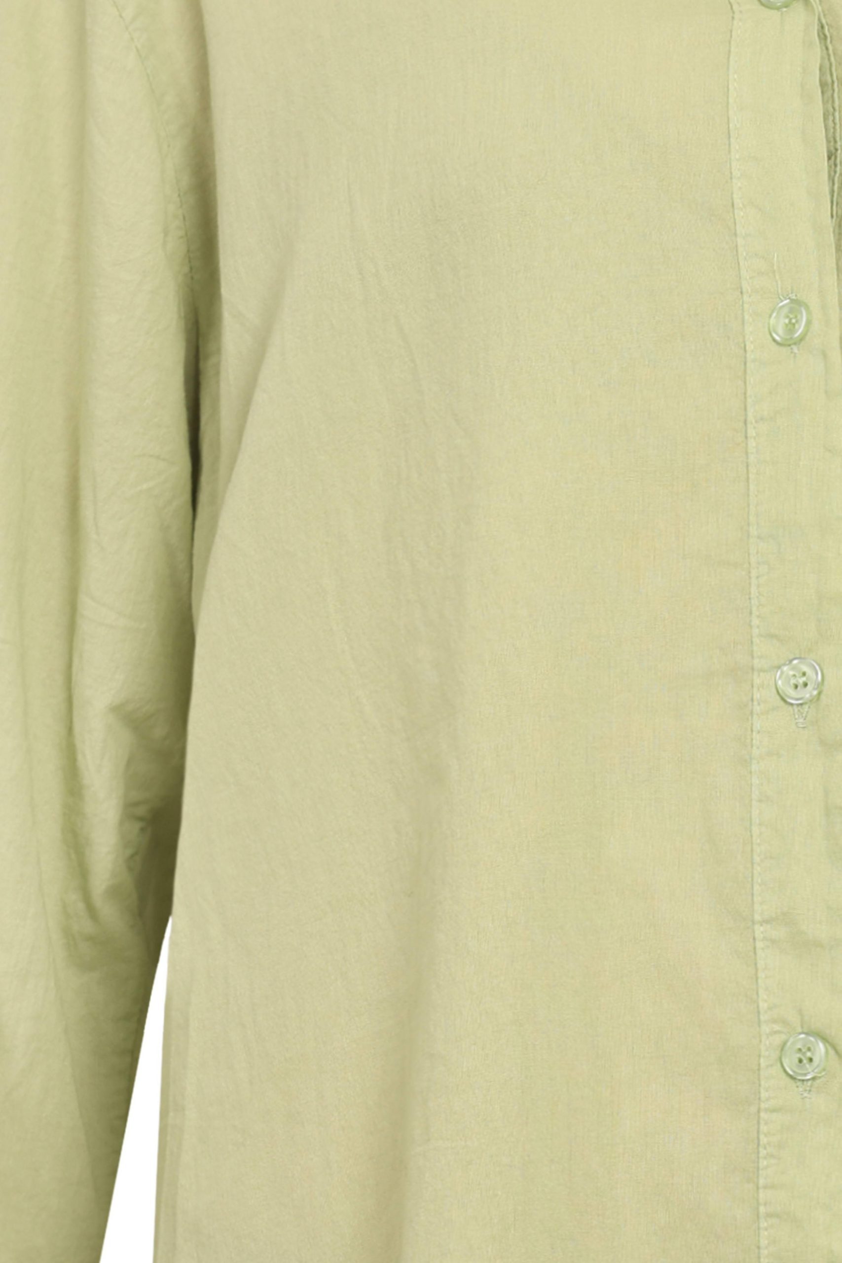 Storskjorte i mintgrøn med lange ærmer style 1156