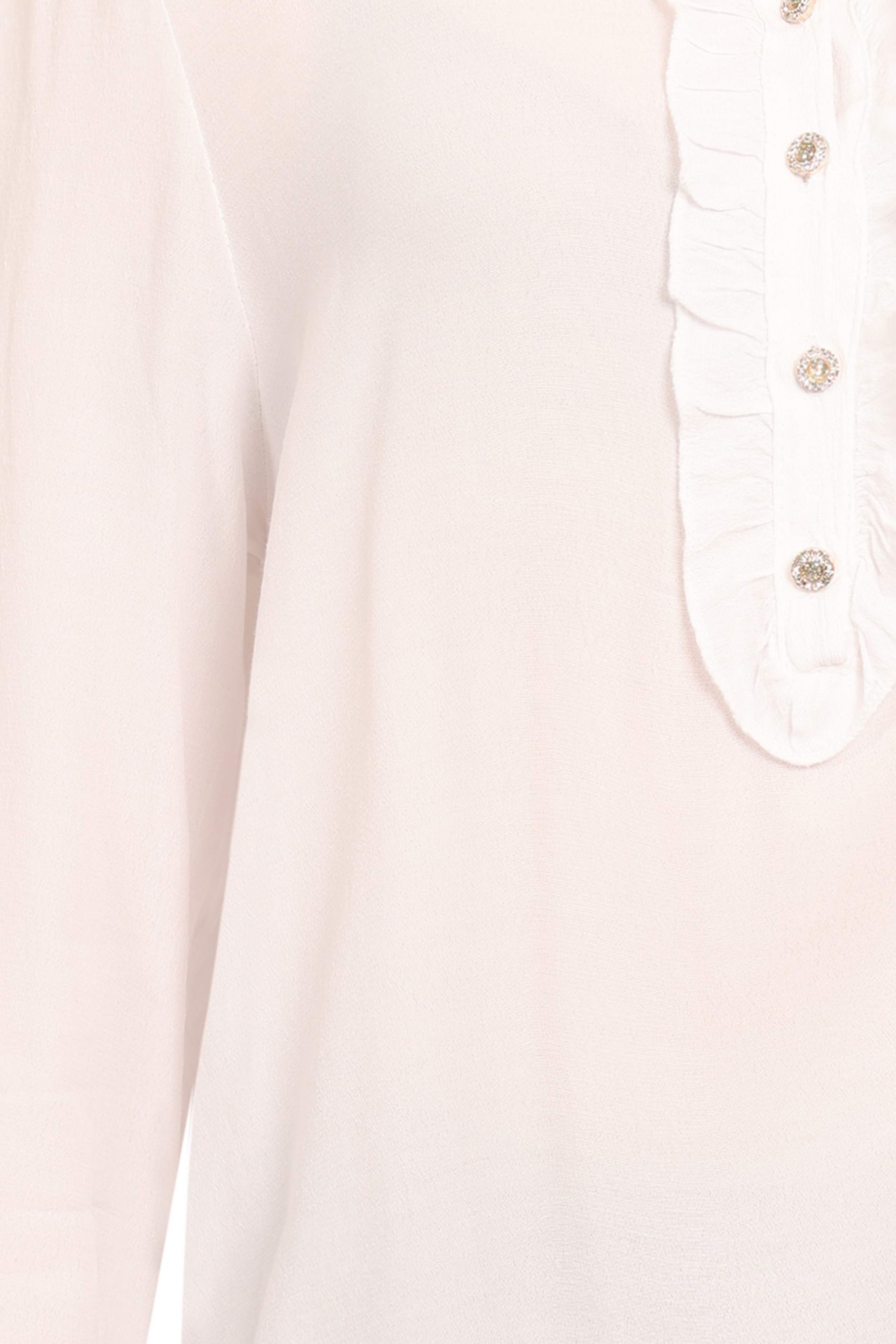 Hvid skjorte med fine detaljer style 1800