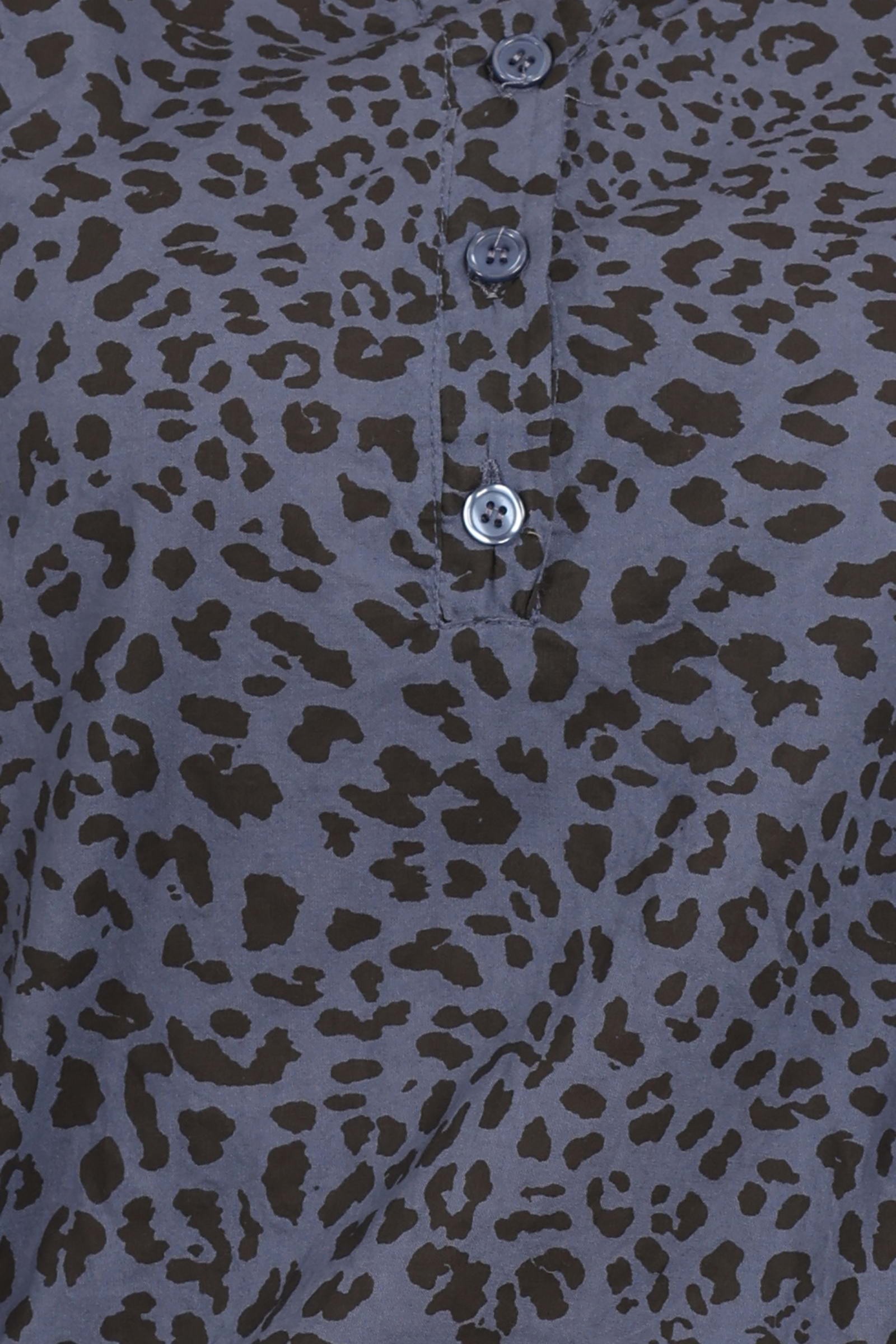 Skjorte i blå leopard style 1147