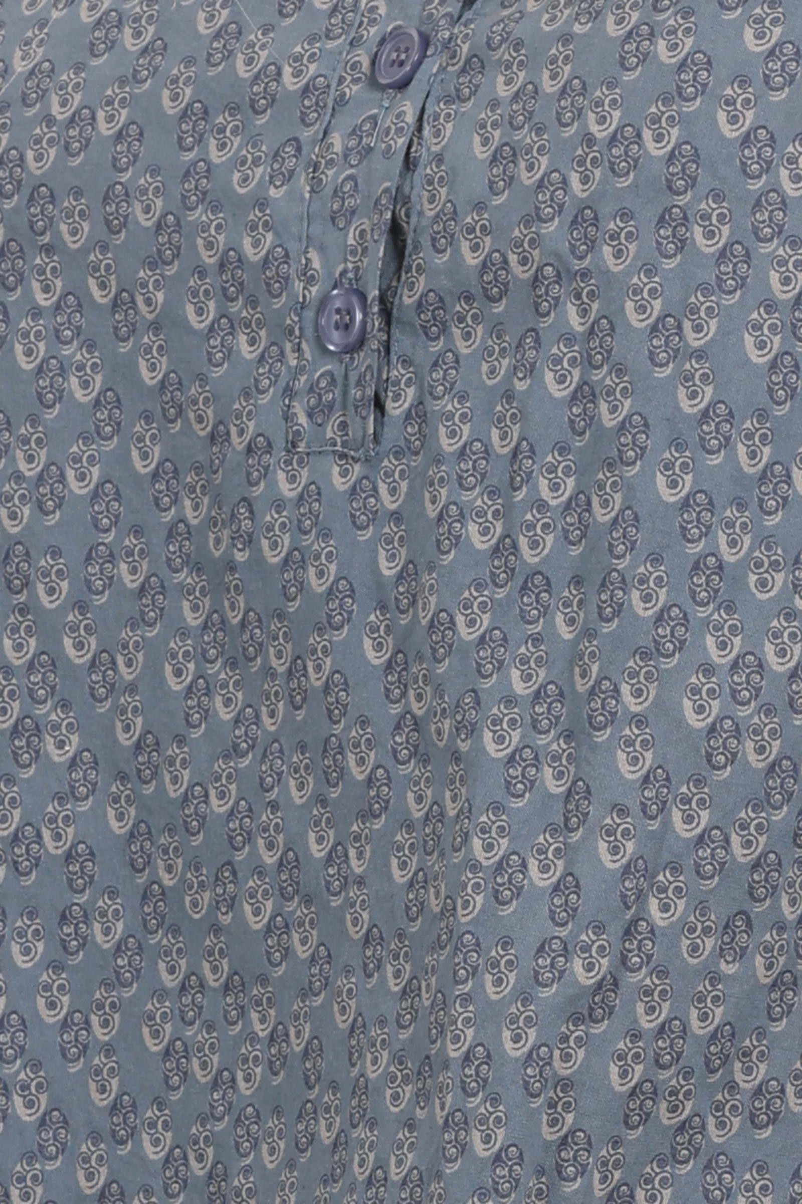 Skjorte med lange ærmer i blåt print style 1147