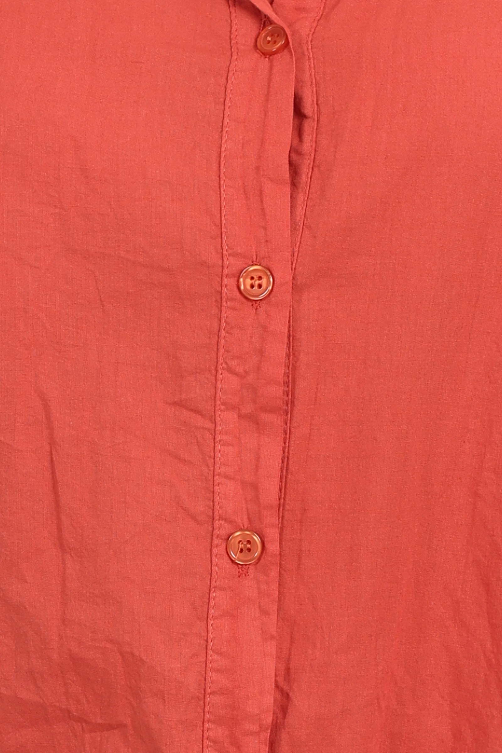 Storskjorte med lange ærmer i mørk rød style 1156