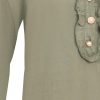 Armygrøn skjorte med fine detaljer style 1801