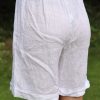 Hvide shorts i vasket hør style 1854
