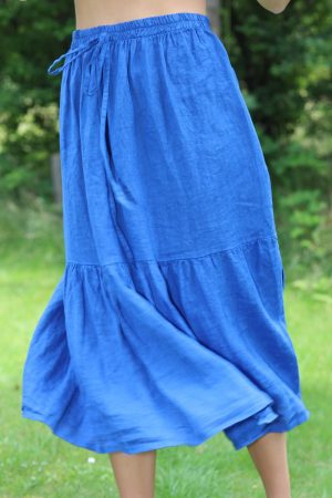 Nederdel i blå hør style 1895