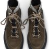 Støvler i olivengrøn med snørre - Shoe Biz Copenhagen - Usher Suede