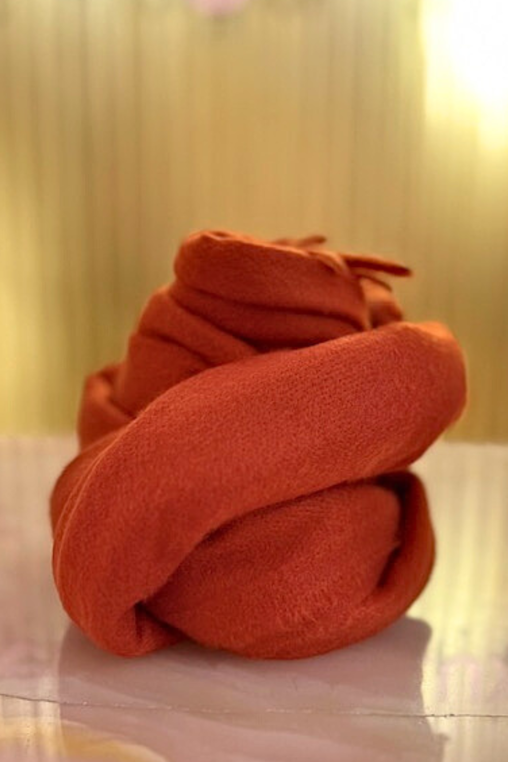 Uld- og kashmir halstørklæde – Orange