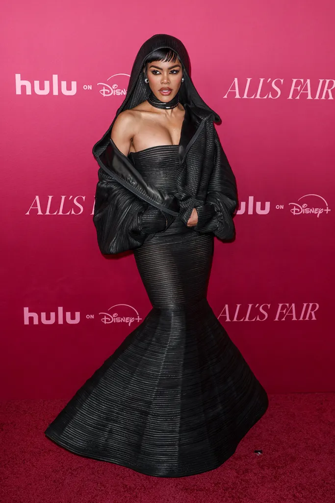 Teyana Taylor at the “All’s Fair” Los Angeles series premiere held at DGA Theater on October 16, 2025 in Los Angeles, California.
